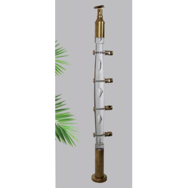 2024 Luxurious Interior Prefinished Crystal Pillar Balustrade Acrylic Baluster
