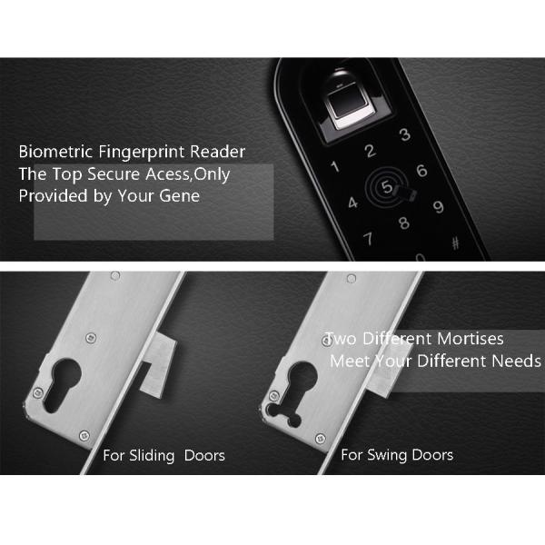High Security Smart Fingerprint Aluminum Door Lock Unlock By APP