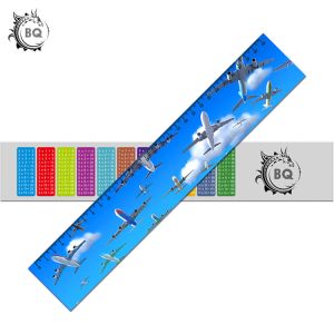 2x12.25 Inches Rulers 3D Lenticular Printing Service With Multicolored Spinning