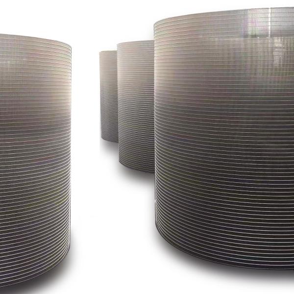 0.7mm 0.8mm Slot Opening Gap SS304 316 Johnson Pipe Wedge V Wire Water Screen Brewery Sieve Plate Kos Fish Pond