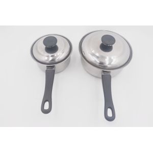 3pcs SKU cookware stainless steel saucepan with single handle european milk