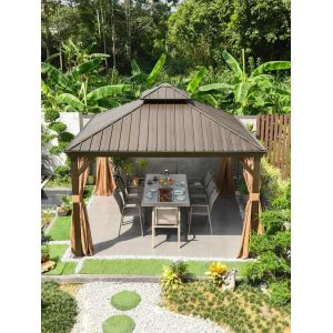 Cheap Gazebo Double Tiered Patio Gazebo With Ceiling Hook And Netting for sale