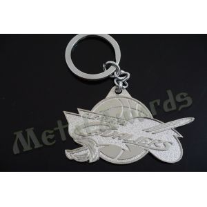 Unique Custom Logo Metal Key Chains Novelty Keyrings Offset Printing Technique
