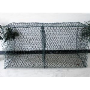 8x10 PVC Coated Gabion Basket 2.7mm Wire for River Bank