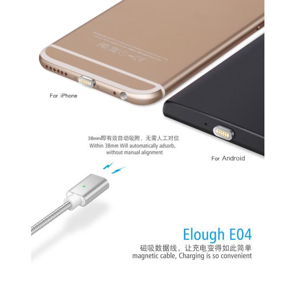 Type c iPhone lighting micro usb Magnet adsorption braid USB cable