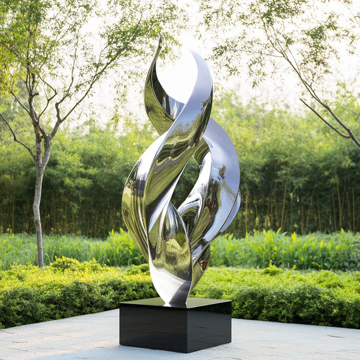China Custom Modern Public Decoration Stainless Steel Spiral Sculpture on sale