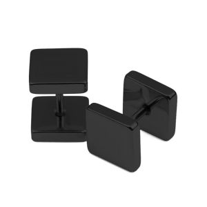 New arrival stainless steel doubled square dumbbell shaped ear studs