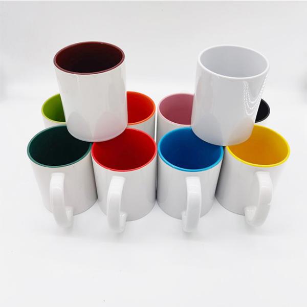Quality 15oz  Porcelain Blank Sublimation Drinking Water Mugs Porcelain Coffe Cups wholesale