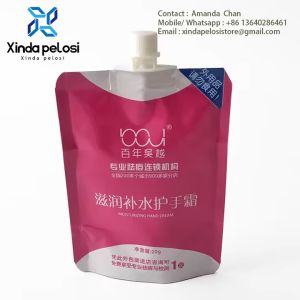 Custom Resealable Liquid Stand Up Pouches With Top Spout For Juice Drink