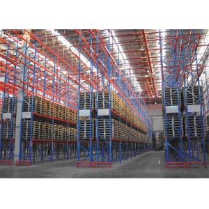 Optional Color VNA Racking , Narrow Aisle Pallet Racking Steel Rolled Craft