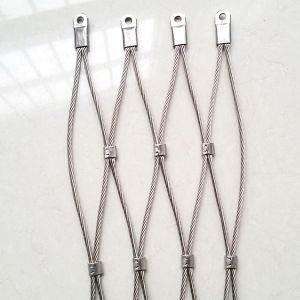 Stainless steel rope cable wire net flexible slope mesh zoo protecting mesh