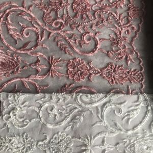 Easily Customizable Luxury 3D Flowers Beaded Embroidery Lace Fabric New Design