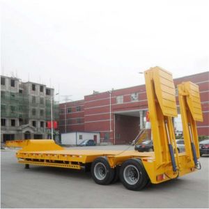 Customizable 2-Axis 40t Automatic Ramp Low Bed Trailer for Heavy Duty Transport