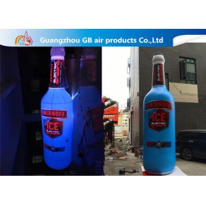 Giant 5mH PVC Airtight Promotion Inflatable Olmeca Drink Bottle With Led Light