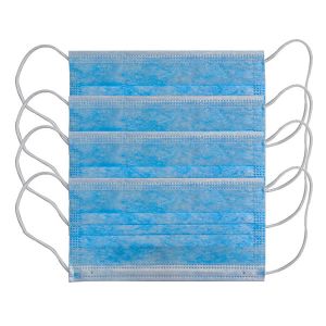 Surgeon 3 Ply Face Mask Adjustable Blue Earloop Procedure Masks Latex Free