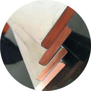 Gr2 Titanium Clad Copper 52mm Flat Bar 1.0mm For Alkali Production Hydrometallur