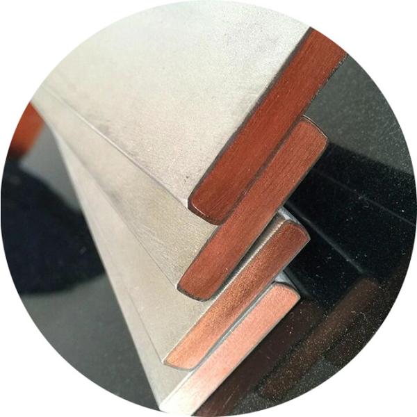Gr2 Titanium Clad Copper 52mm Flat Bar 1.0mm For Alkali Production Hydrometallur