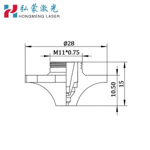 LHAN08 High Speed Fast Cutting Nozzle Double Layer Chrome Plated D28mm M11 for