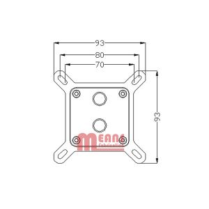 The high quality CPU Water block,Radiator,MS-055-AC,Acrylic/Carbon steel/Red