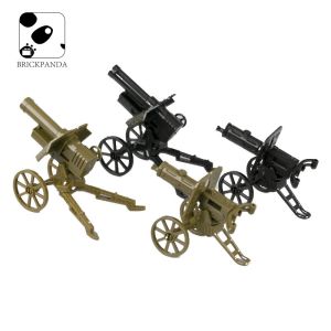 WW2 soviet maxim gun model military army weapons mini building blocks