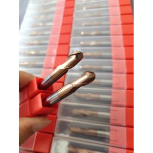 Tungsten Carbide WF25 Ball Nose Milling Cutter 2 Flutes