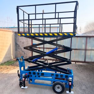 Factory Supply Mini Manual Battery Power Electric Push Around Scissor Lift Type
