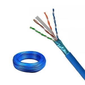 FTP CAT6 LSZH Blue Solid Copper 250MHz Bulk Ethernet Cable 500FT