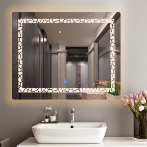 Cheap Wall Mount LED Bathroom Mirrors With Aluminium Frame / Touch sensor for sale