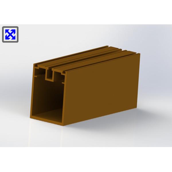 Quality Ocher Color Painted Structural Curtain Wall Systems , Alu Curtain Wall Profiles 6063 Alloy wholesale
