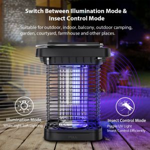China Waterproof Led Camping Solar Light Mosquito Zapper Handheld Rechargeable on sale