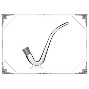 China Clear J-Hooks Adapter Borosilicate Glass Accessories For Smoking on sale