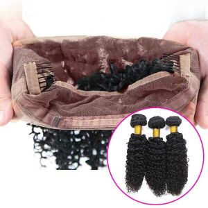 Raw 360 Lace Frontal Closure Ear To Ear 3 Bundles Jerry Wave Natural Looking