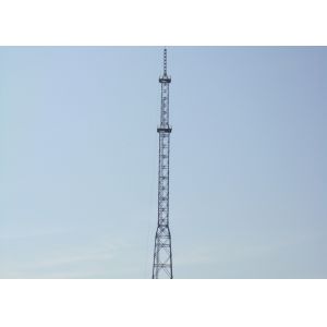 China Galvanized / Painted TV / Radio Antenna Tower Steel Material 20m - 180m Height on sale