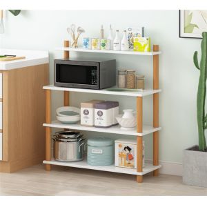 China Custom Kitchen Microwave Rack Shelf For Kitchen Utensils Storage on sale