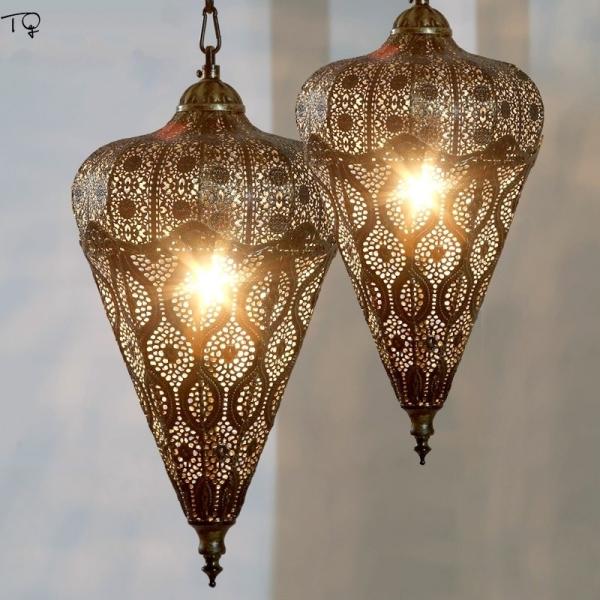 Moroccan Lamp Industrial Vintage Retro Pendant Lights Art Decortive Luminaire(WH