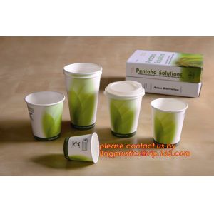 Food use disposable plastic paper cup and coffee lids, pla cups,biodegradable