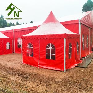 Aluminum Alloy Frame Party Pagoda Event Tent 13 x 13ft Red Color