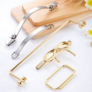 Rustproof Purse Metal Bag Handles Smooth Edge Gold Plating ODM