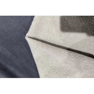 155CM dark blue suede composite lamb wool fabric