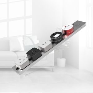 Convenient Multi Track Electrical Power Socket for Standard Grounding Workstations