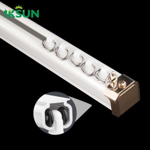 T5 Temper Square Curtain Rod Railing With Aluminum Alloy Bracket