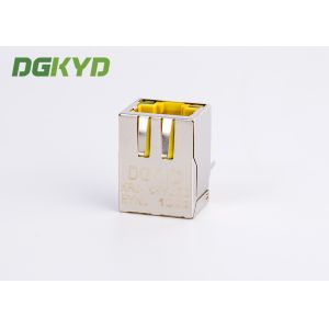 10 / 100 baseT RJ45 PCB connector with LAN Filter for Adsl, yellow housing