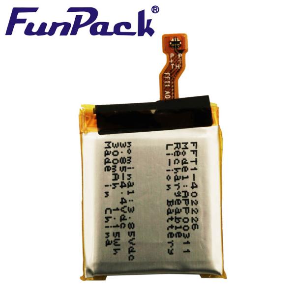 400mAh Wearable Device Battery 1.54Wh 3.85V Lithium Ion Polymer Material