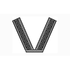 China Hot sales embroidery neck trim water soluble trimming for collar part on sale