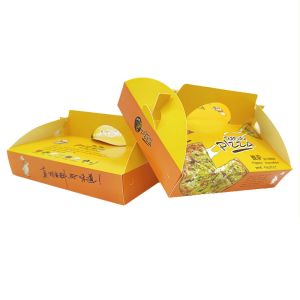 350gsm Food Grade White Card Pizza Box , 4C Printing Pizza Takeout Box
