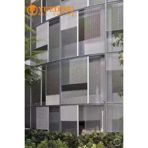 China Exterior Wall Stretched Aluminum Mesh Panel Integrates Decoration Heat Dissipation on sale