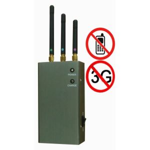 3G / 2G Handheld Cell Phone Signal Jammer Blocker EST-808HC with 3 Antenna