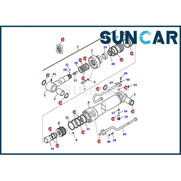 Quality 707-99-35310 Arm Cylinder Seal Kit Fits Komatsu PC110R-1 PC95R-2 Excavator Sealing Gasket Kit wholesale