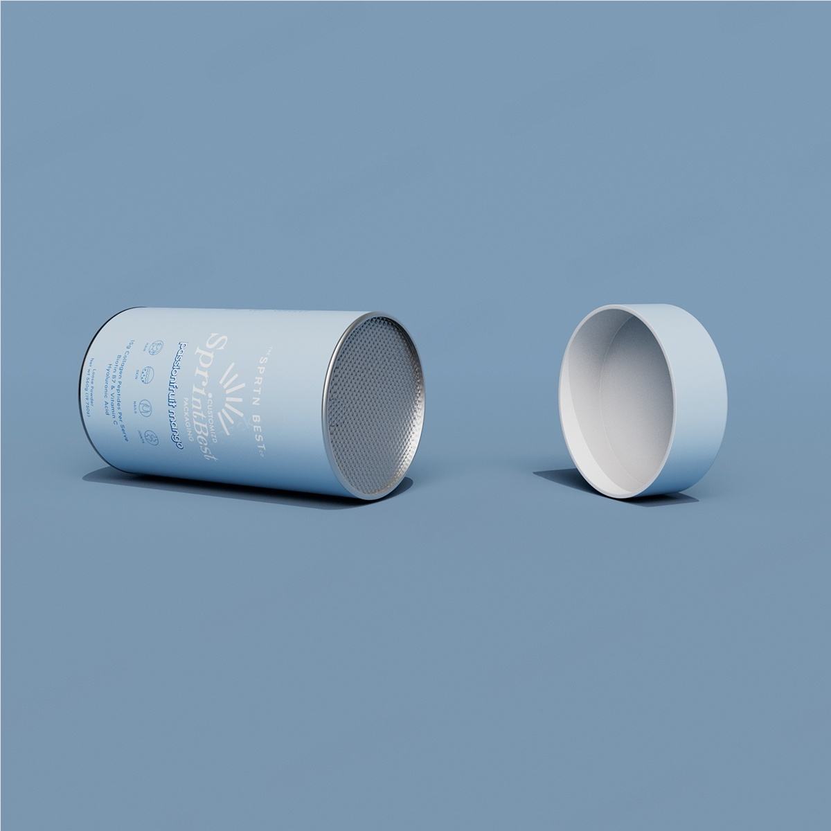 Biodegradable natural empty collagen powder packaging can be customized cans for