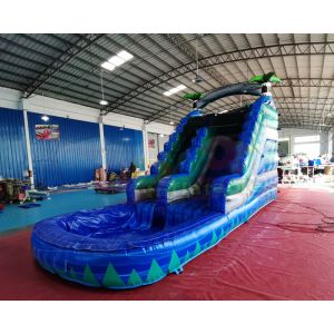 Commercial 1000D Palm Tree Bounce House With Slide